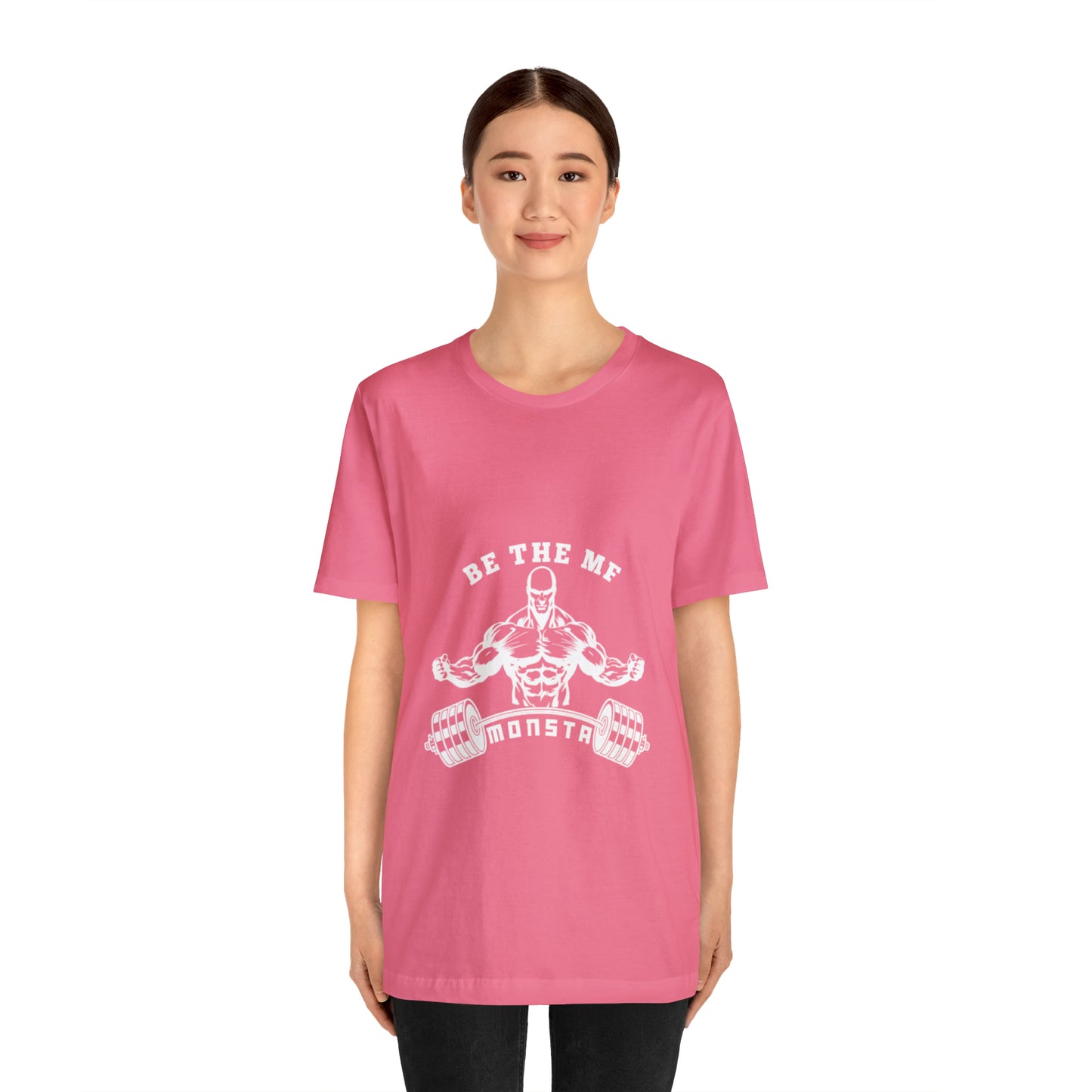 Be the MF MONSTA- White Logo- Unisex Jersey Short Sleeve Tee