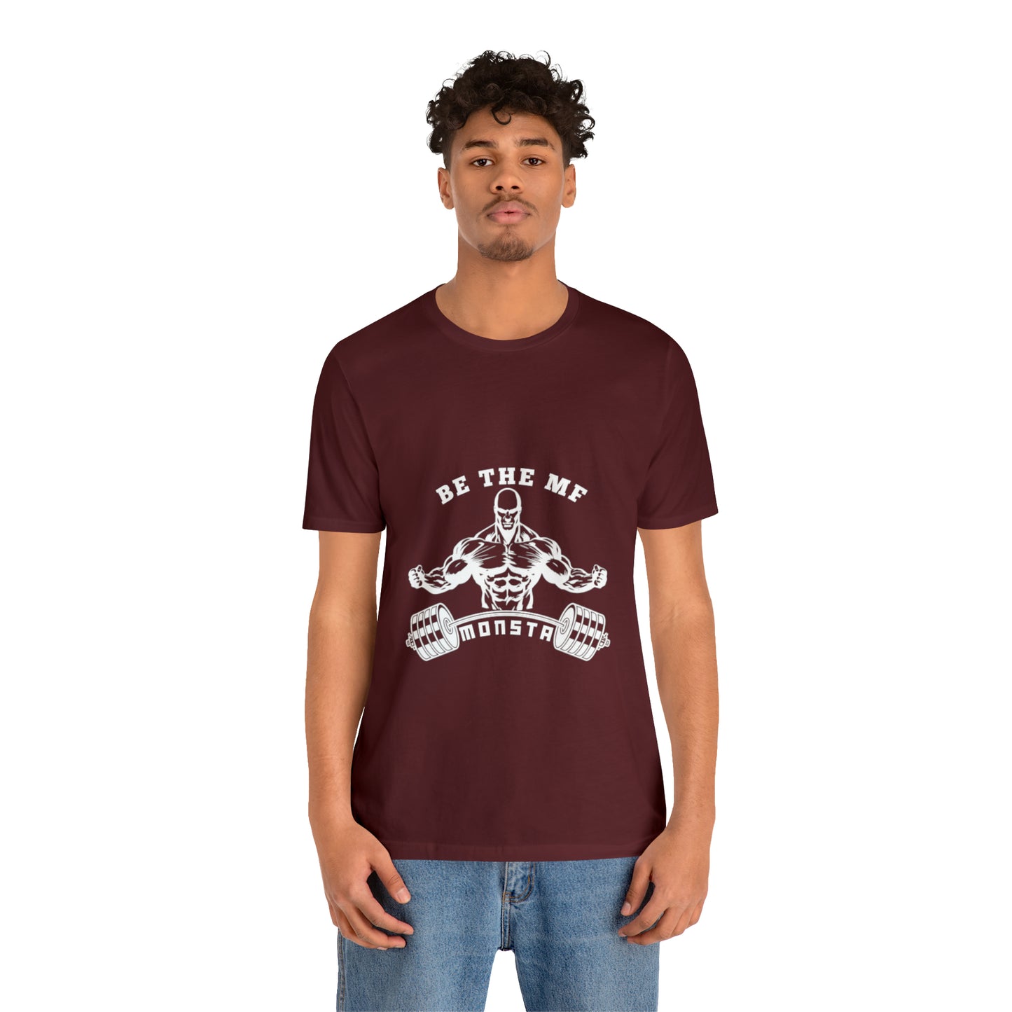 Be the MF MONSTA- White Logo- Unisex Jersey Short Sleeve Tee