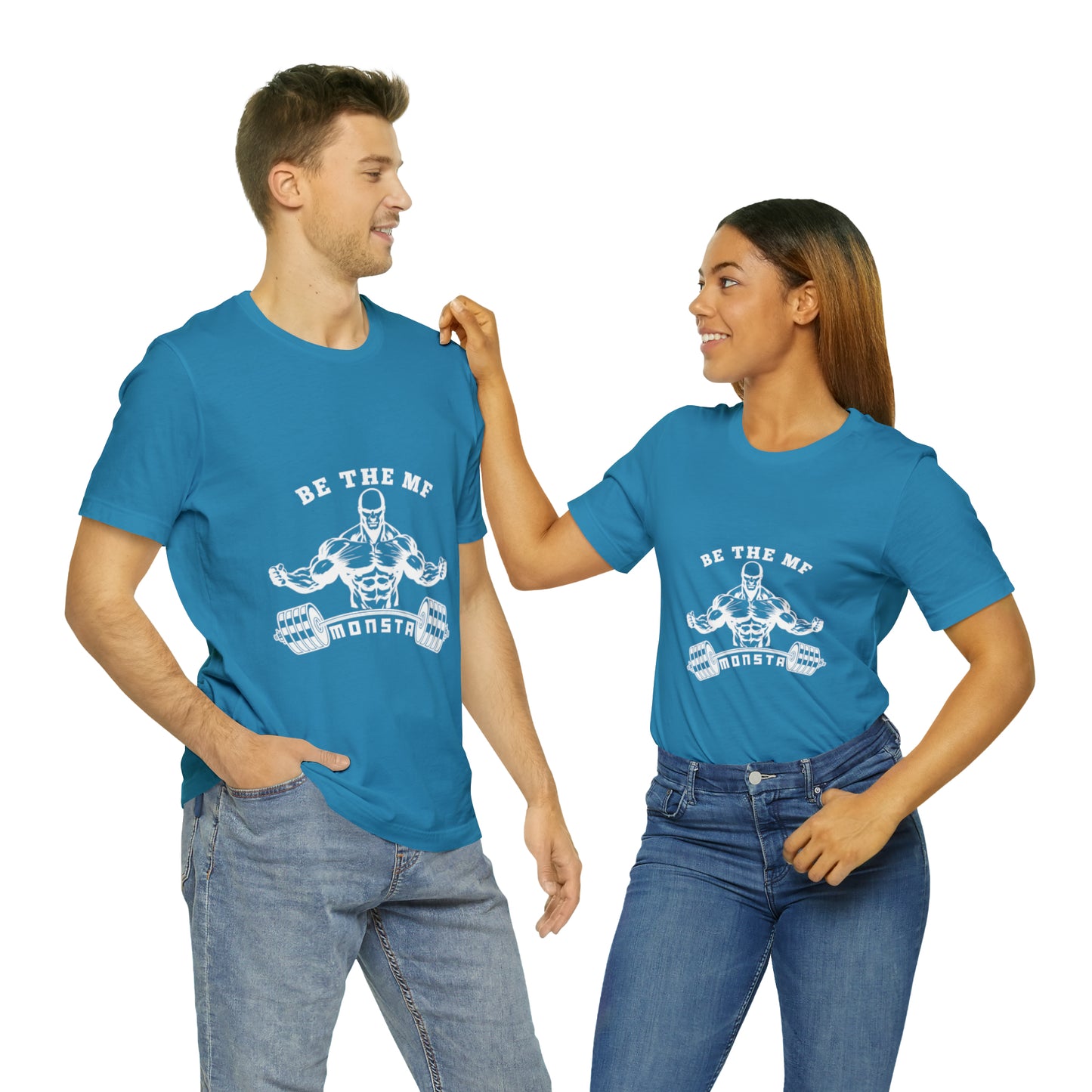 Be the MF MONSTA- White Logo- Unisex Jersey Short Sleeve Tee