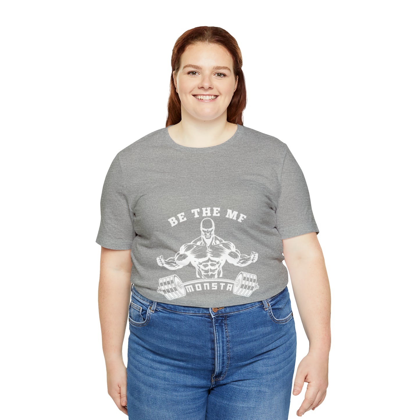 Be the MF MONSTA- White Logo- Unisex Jersey Short Sleeve Tee