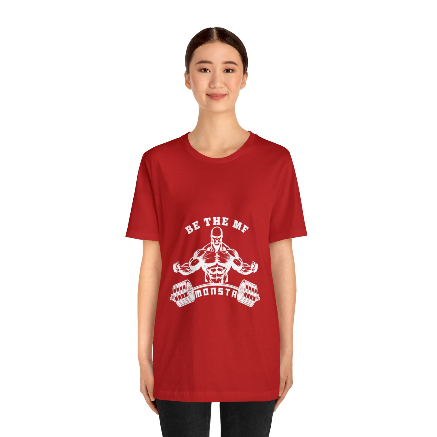 Be the MF MONSTA- White Logo- Unisex Jersey Short Sleeve Tee