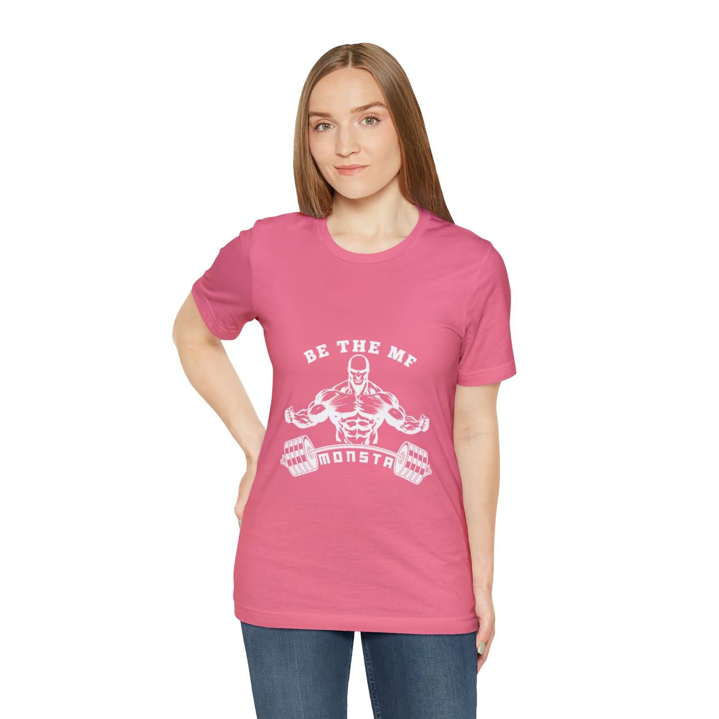 Be the MF MONSTA- White Logo- Unisex Jersey Short Sleeve Tee