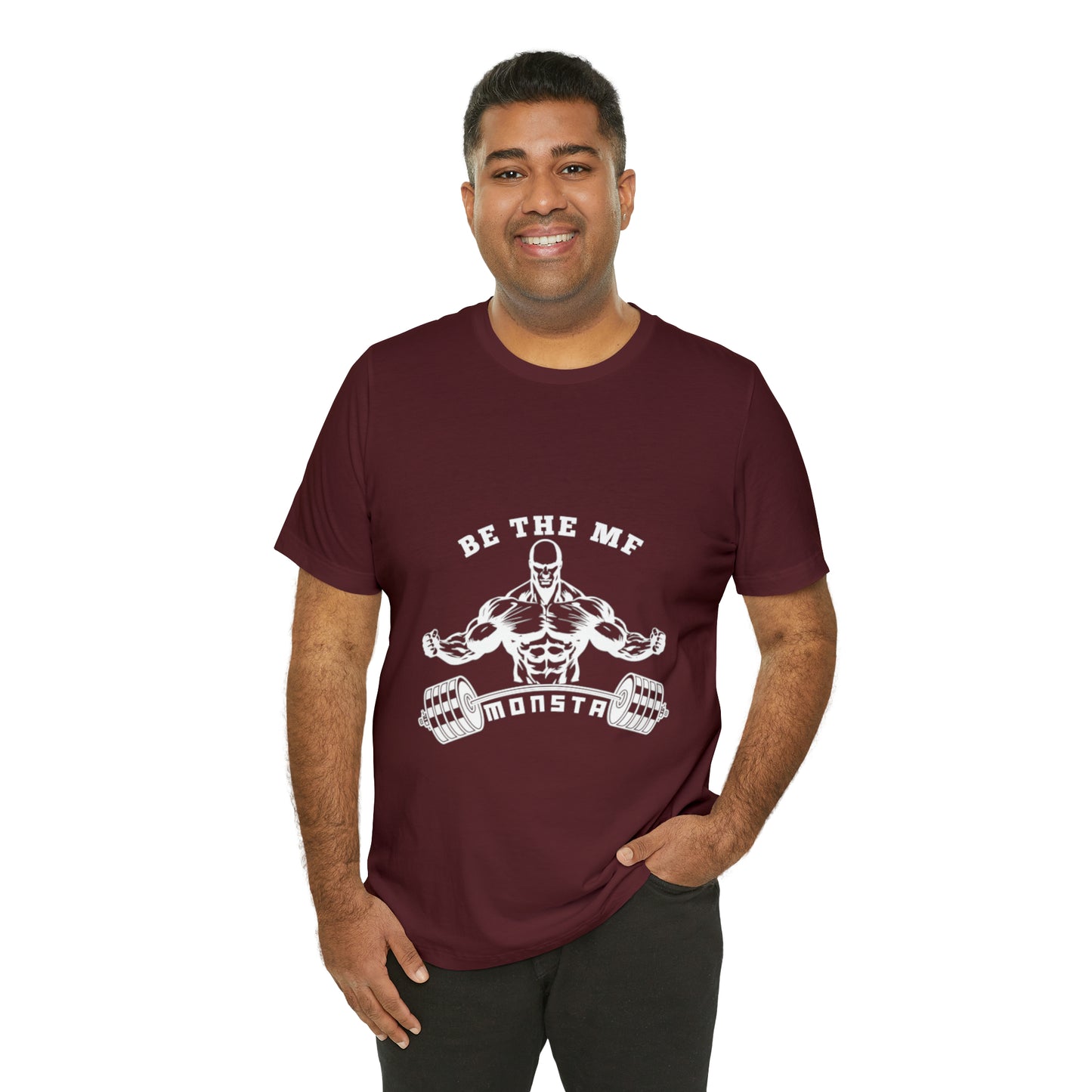 Be the MF MONSTA- White Logo- Unisex Jersey Short Sleeve Tee