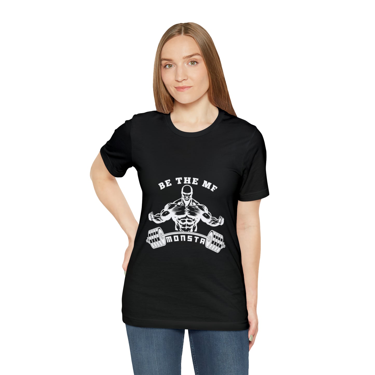 Be the MF MONSTA- White Logo- Unisex Jersey Short Sleeve Tee