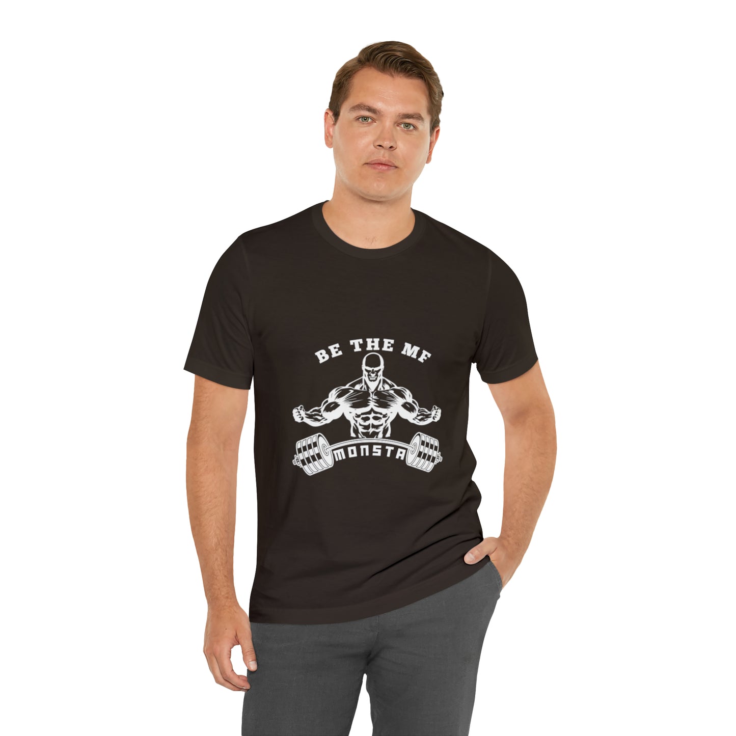 Be the MF MONSTA- White Logo- Unisex Jersey Short Sleeve Tee