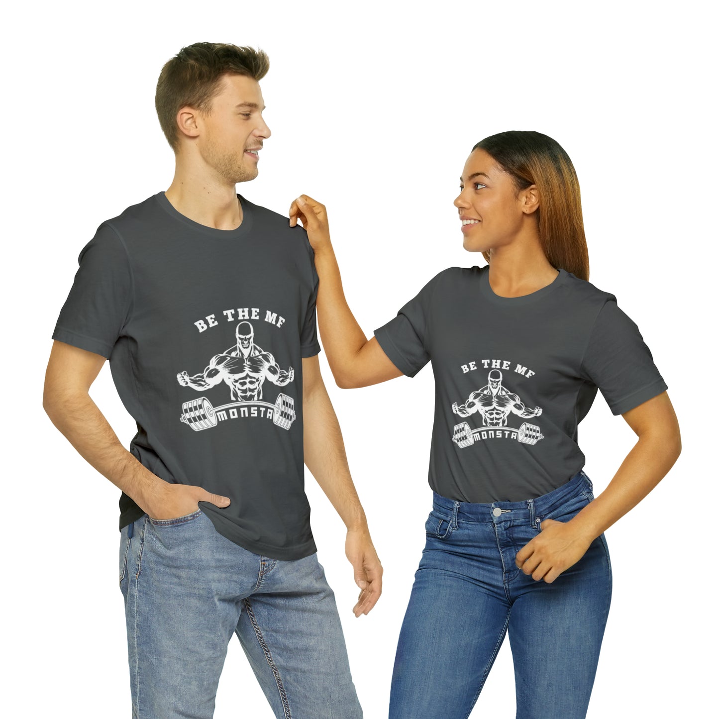 Be the MF MONSTA- White Logo- Unisex Jersey Short Sleeve Tee