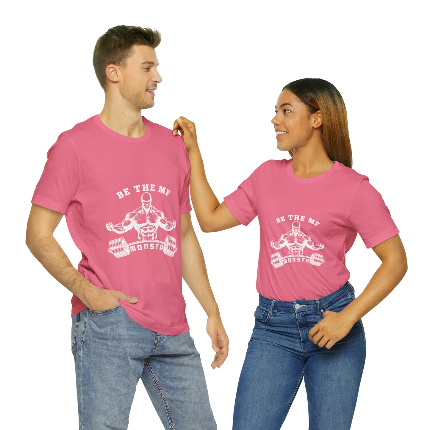 Be the MF MONSTA- White Logo- Unisex Jersey Short Sleeve Tee