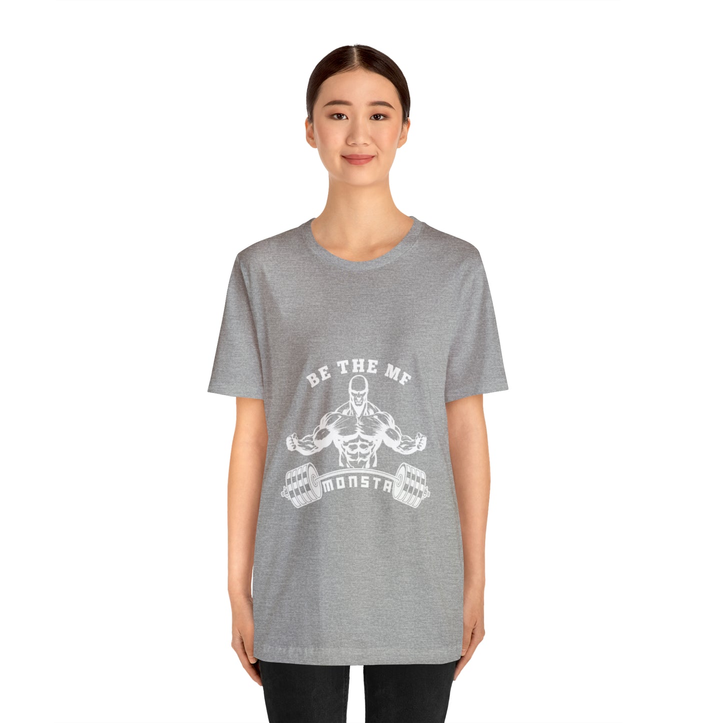 Be the MF MONSTA- White Logo- Unisex Jersey Short Sleeve Tee
