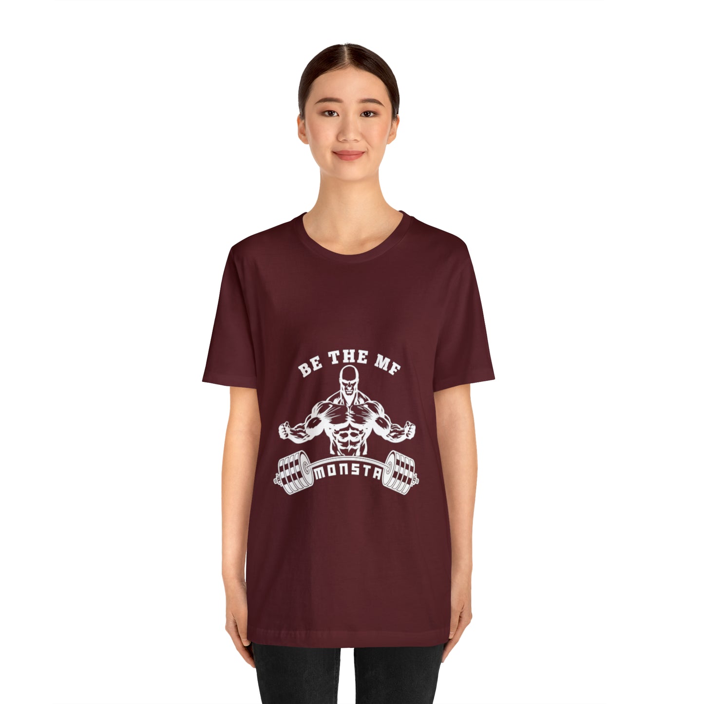 Be the MF MONSTA- White Logo- Unisex Jersey Short Sleeve Tee