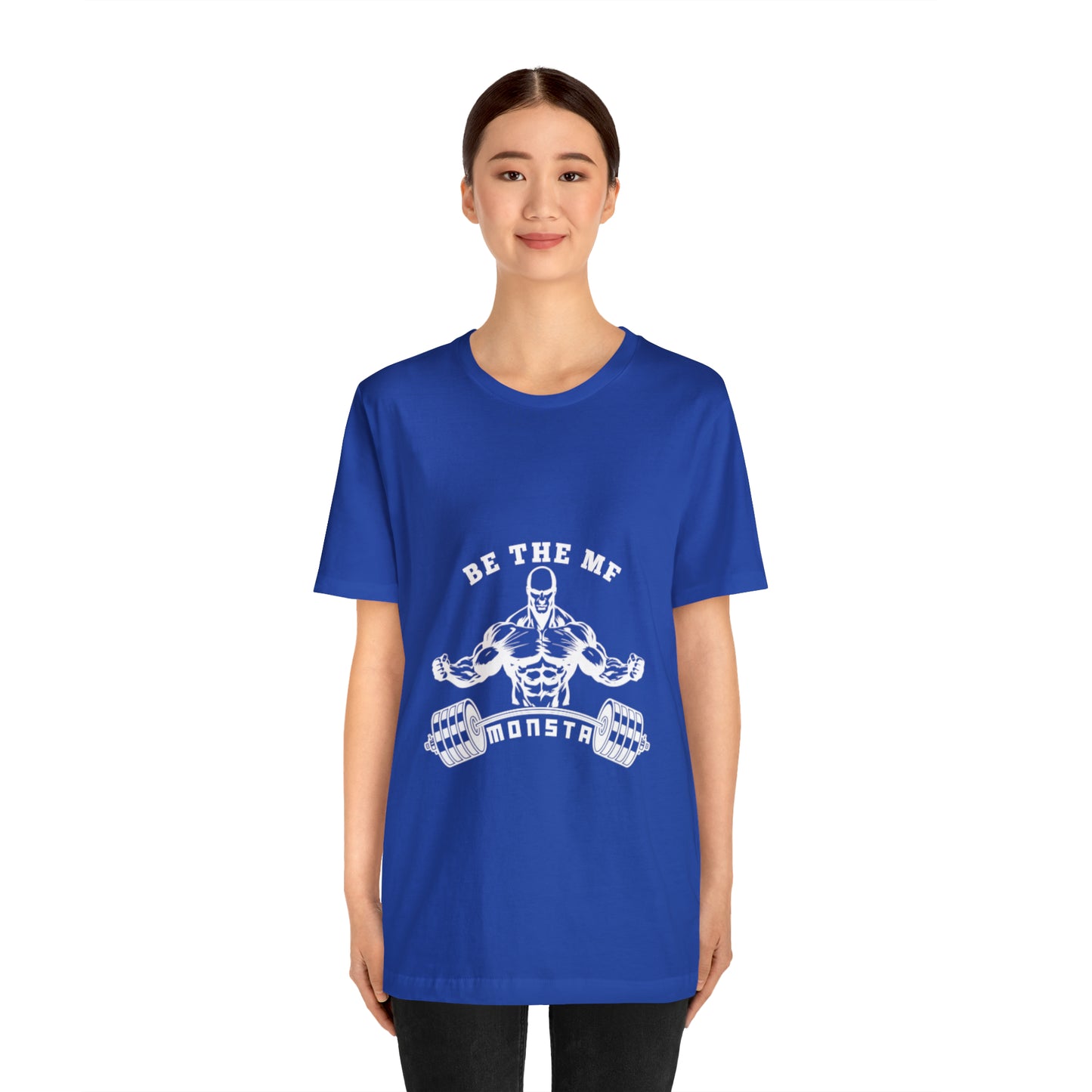 Be the MF MONSTA- White Logo- Unisex Jersey Short Sleeve Tee