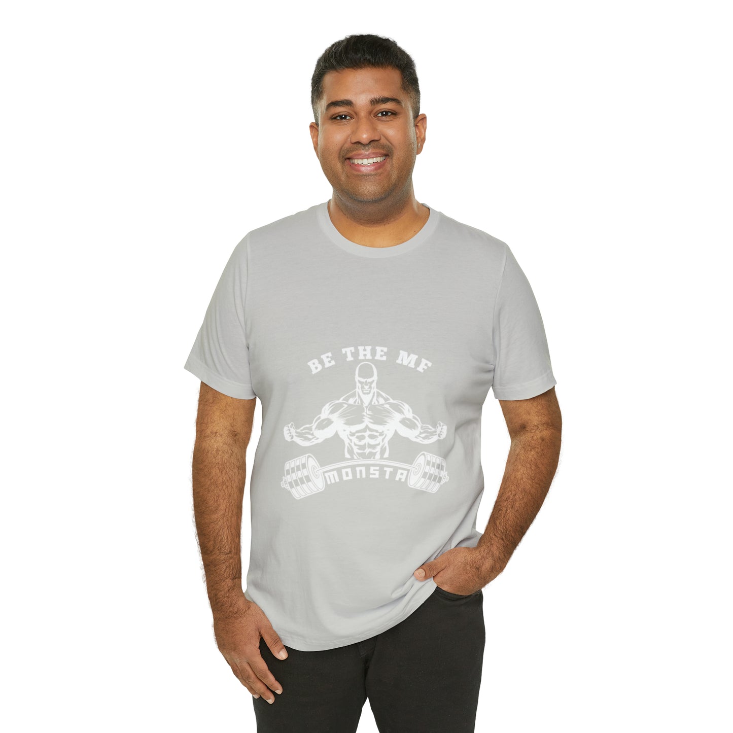 Be the MF MONSTA- White Logo- Unisex Jersey Short Sleeve Tee