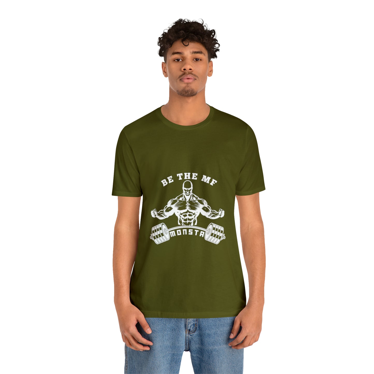 Be the MF MONSTA- White Logo- Unisex Jersey Short Sleeve Tee