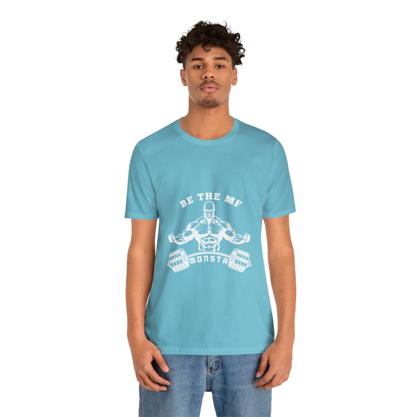 Be the MF MONSTA- White Logo- Unisex Jersey Short Sleeve Tee