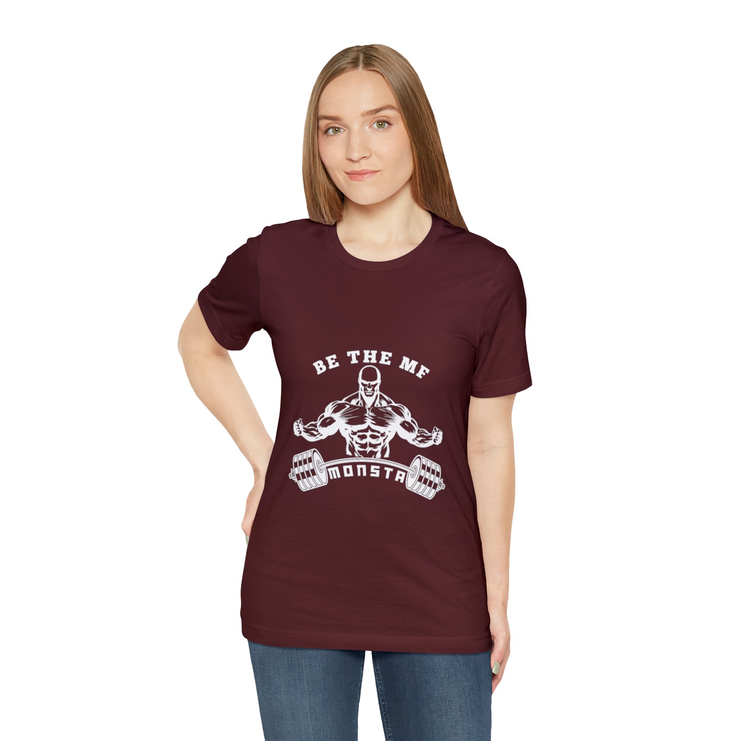 Be the MF MONSTA- White Logo- Unisex Jersey Short Sleeve Tee