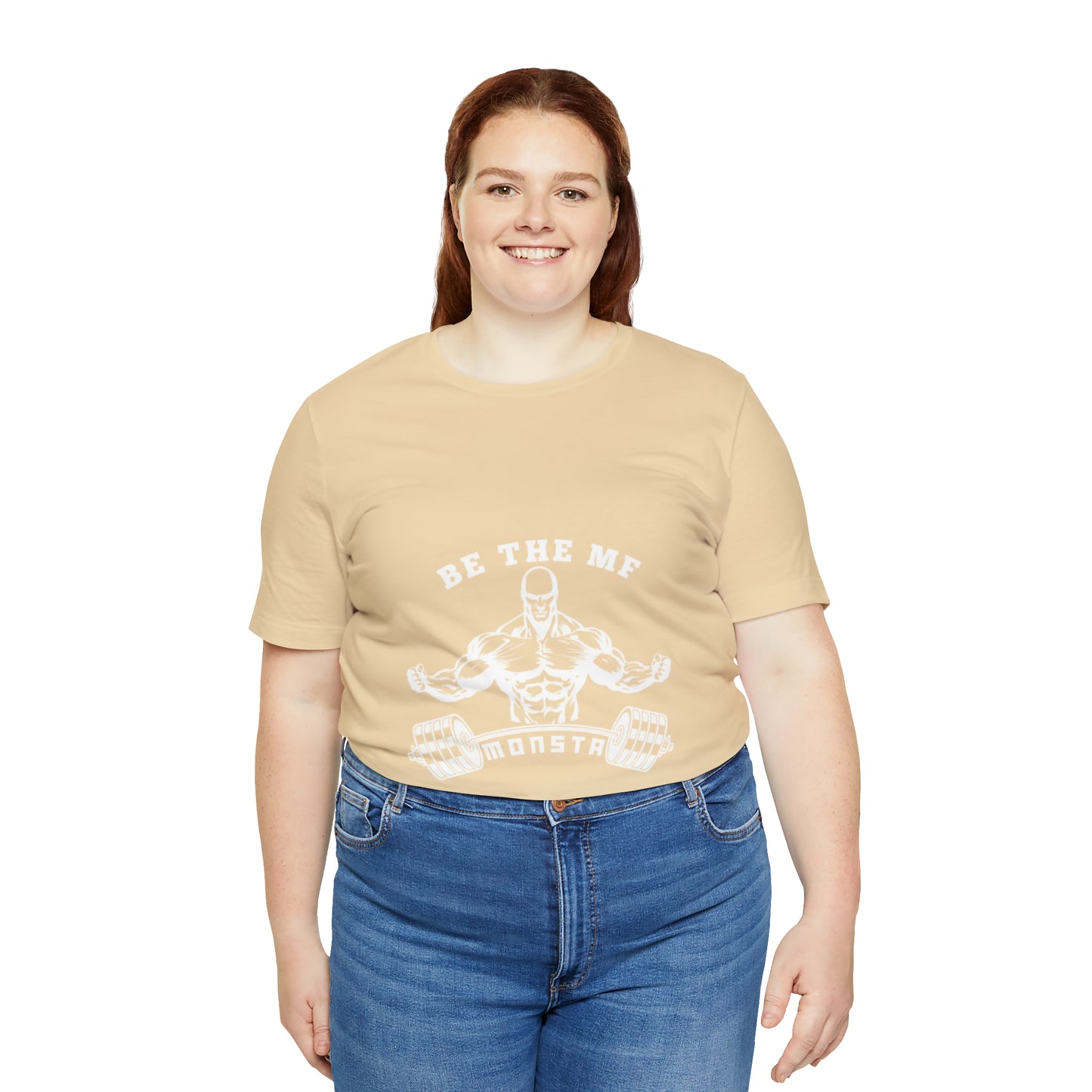 Be the MF MONSTA- White Logo- Unisex Jersey Short Sleeve Tee
