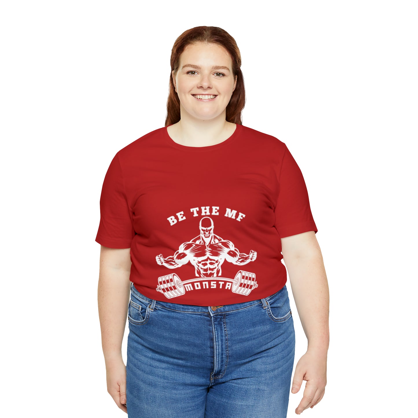 Be the MF MONSTA- White Logo- Unisex Jersey Short Sleeve Tee