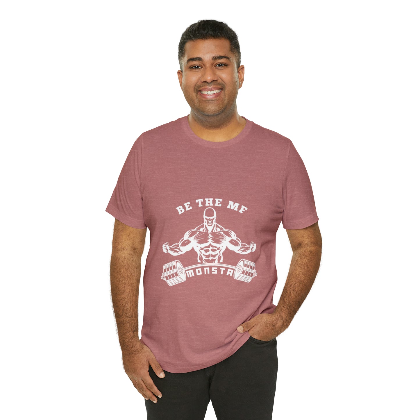 Be the MF MONSTA- White Logo- Unisex Jersey Short Sleeve Tee