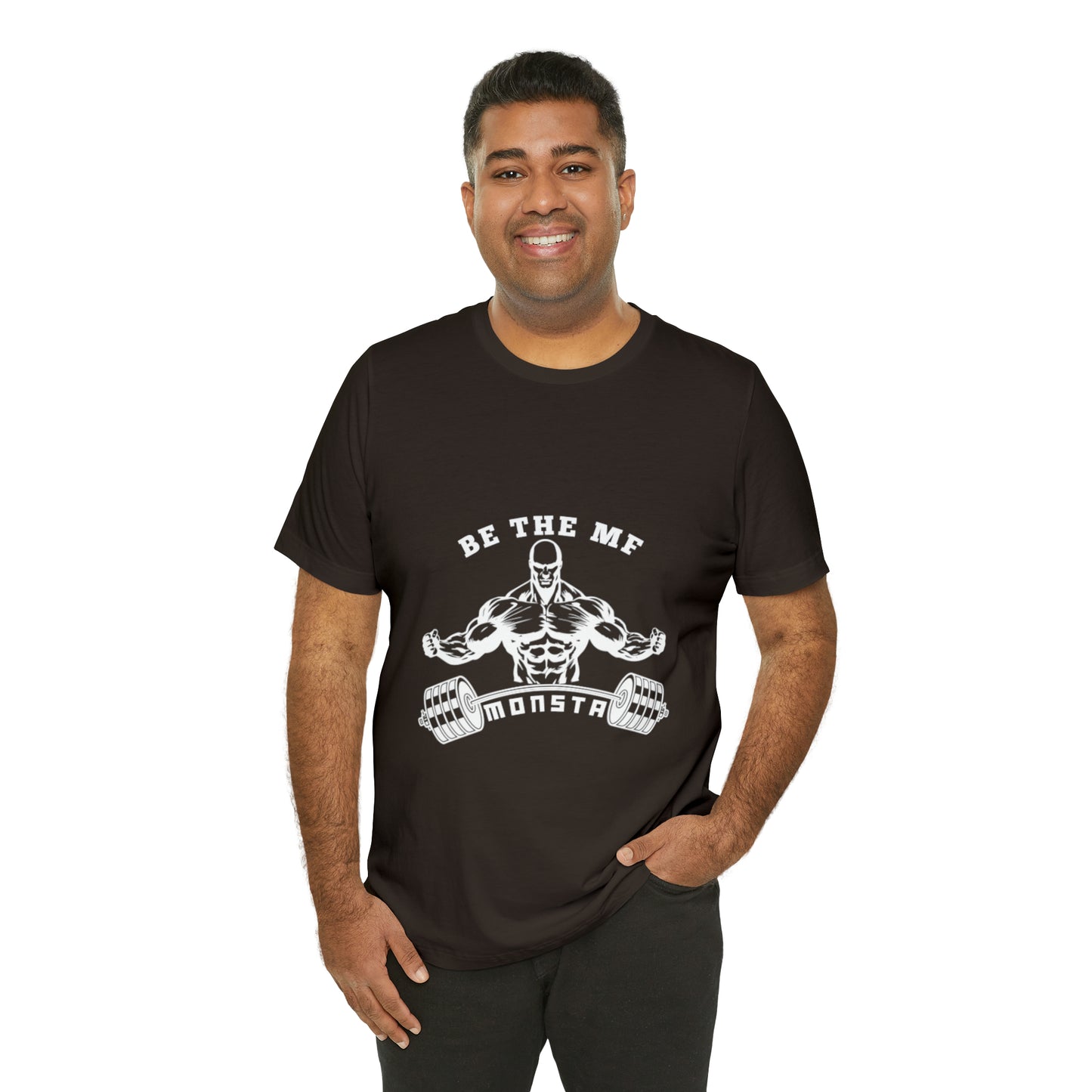 Be the MF MONSTA- White Logo- Unisex Jersey Short Sleeve Tee
