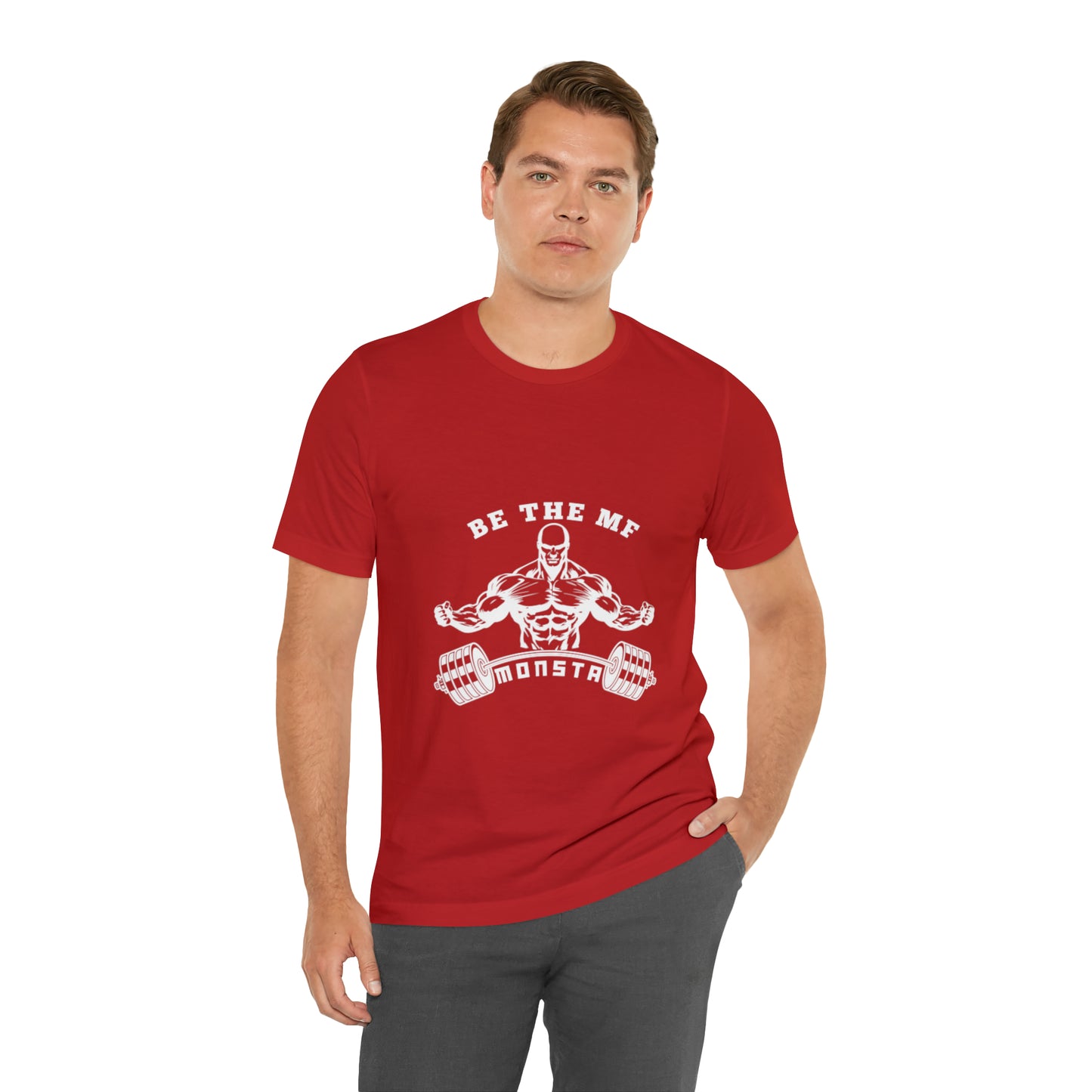 Be the MF MONSTA- White Logo- Unisex Jersey Short Sleeve Tee