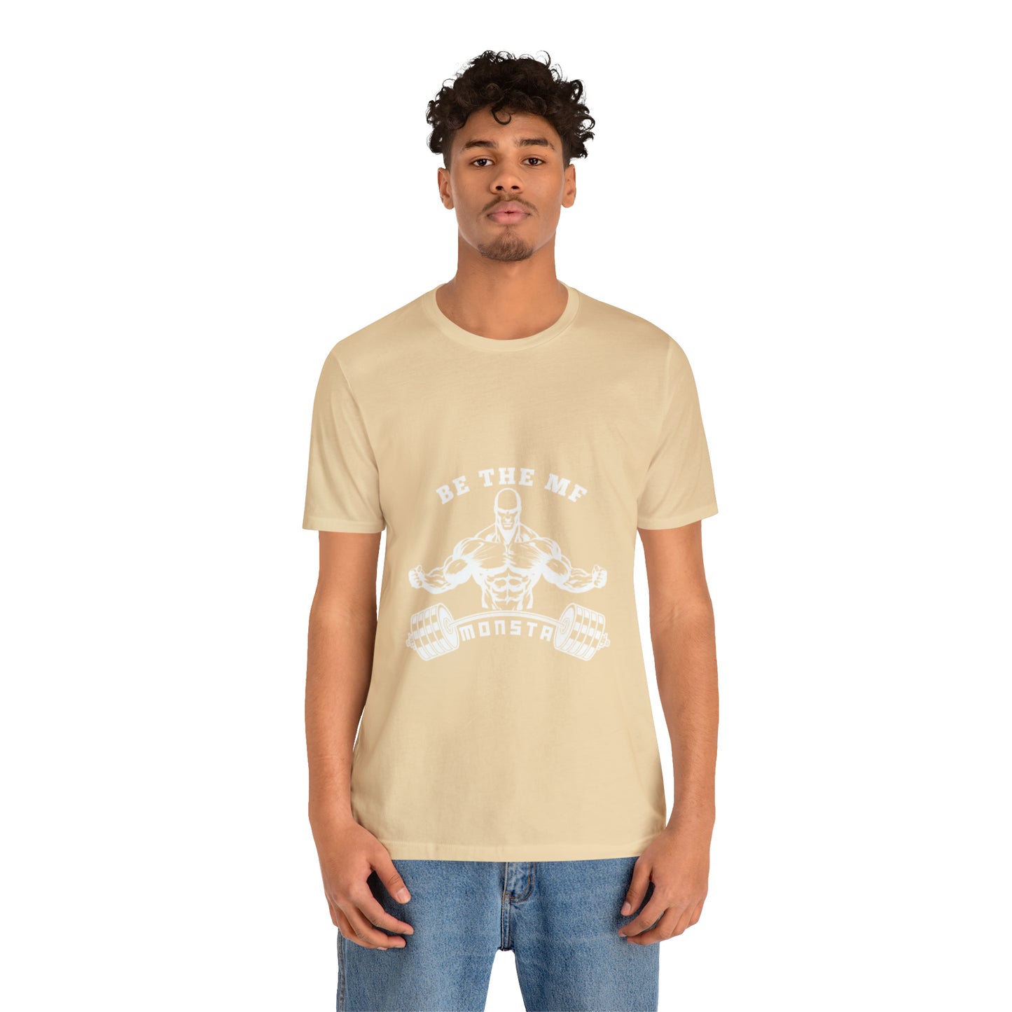 Be the MF MONSTA- White Logo- Unisex Jersey Short Sleeve Tee