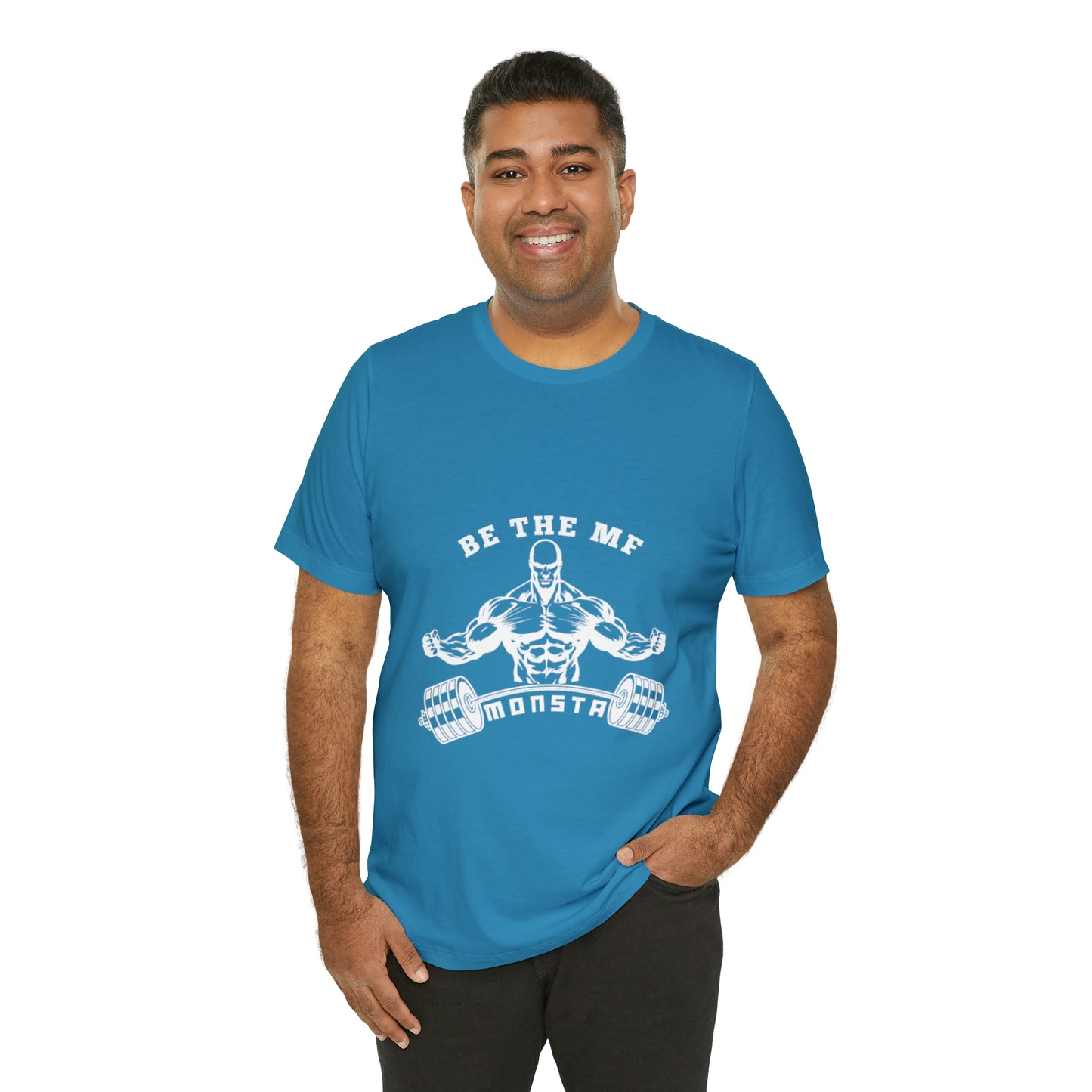 Be the MF MONSTA- White Logo- Unisex Jersey Short Sleeve Tee