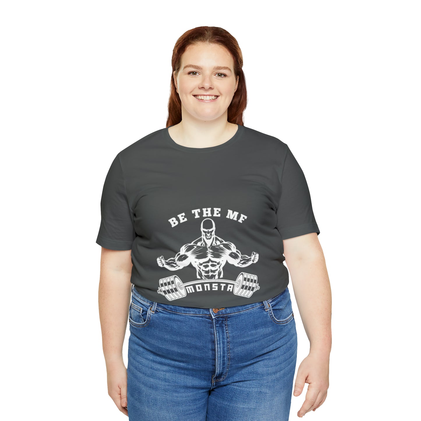 Be the MF MONSTA- White Logo- Unisex Jersey Short Sleeve Tee