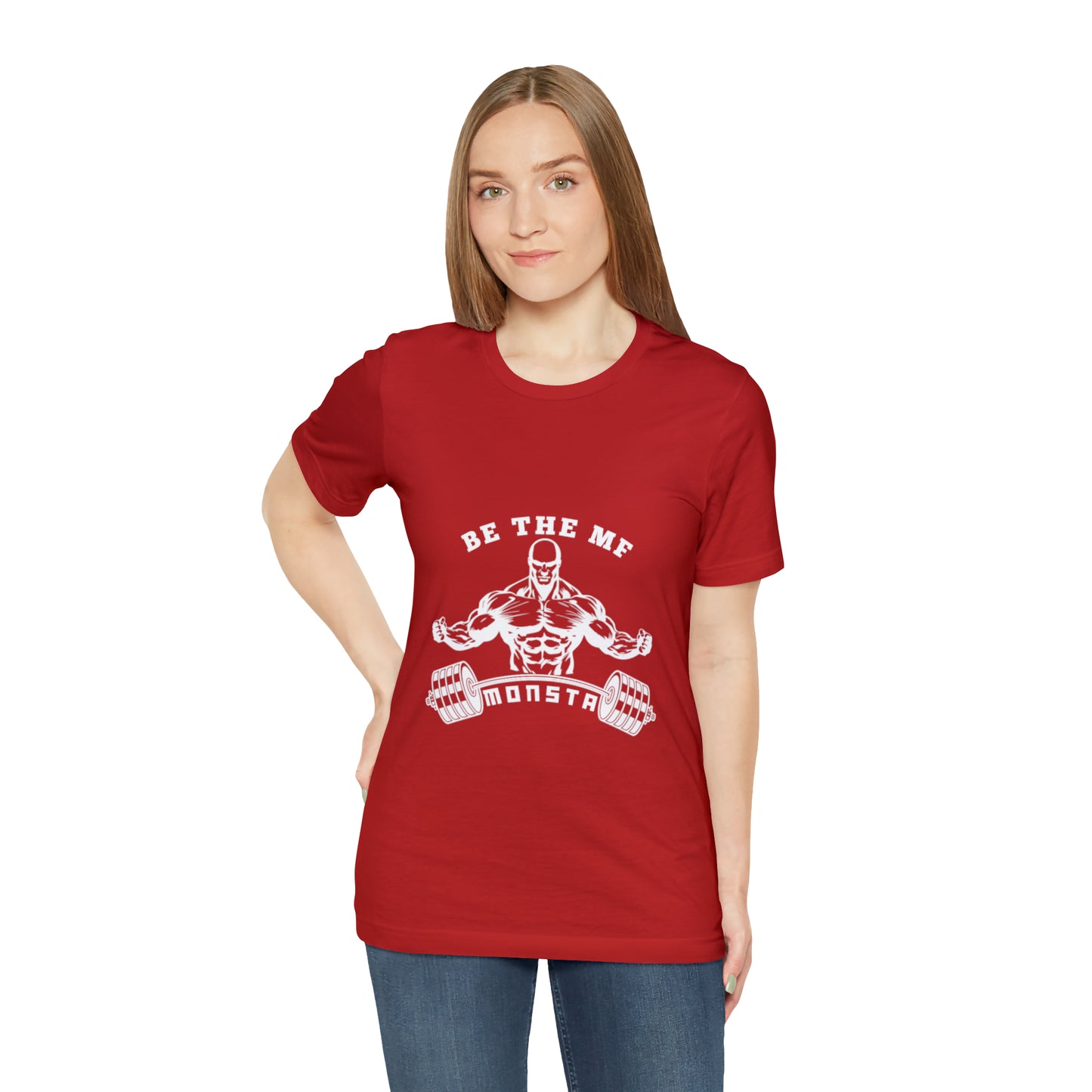 Be the MF MONSTA- White Logo- Unisex Jersey Short Sleeve Tee