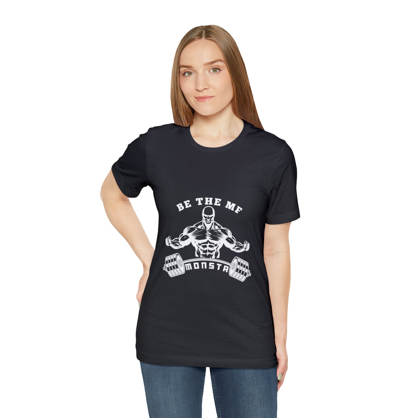 Be the MF MONSTA- White Logo- Unisex Jersey Short Sleeve Tee