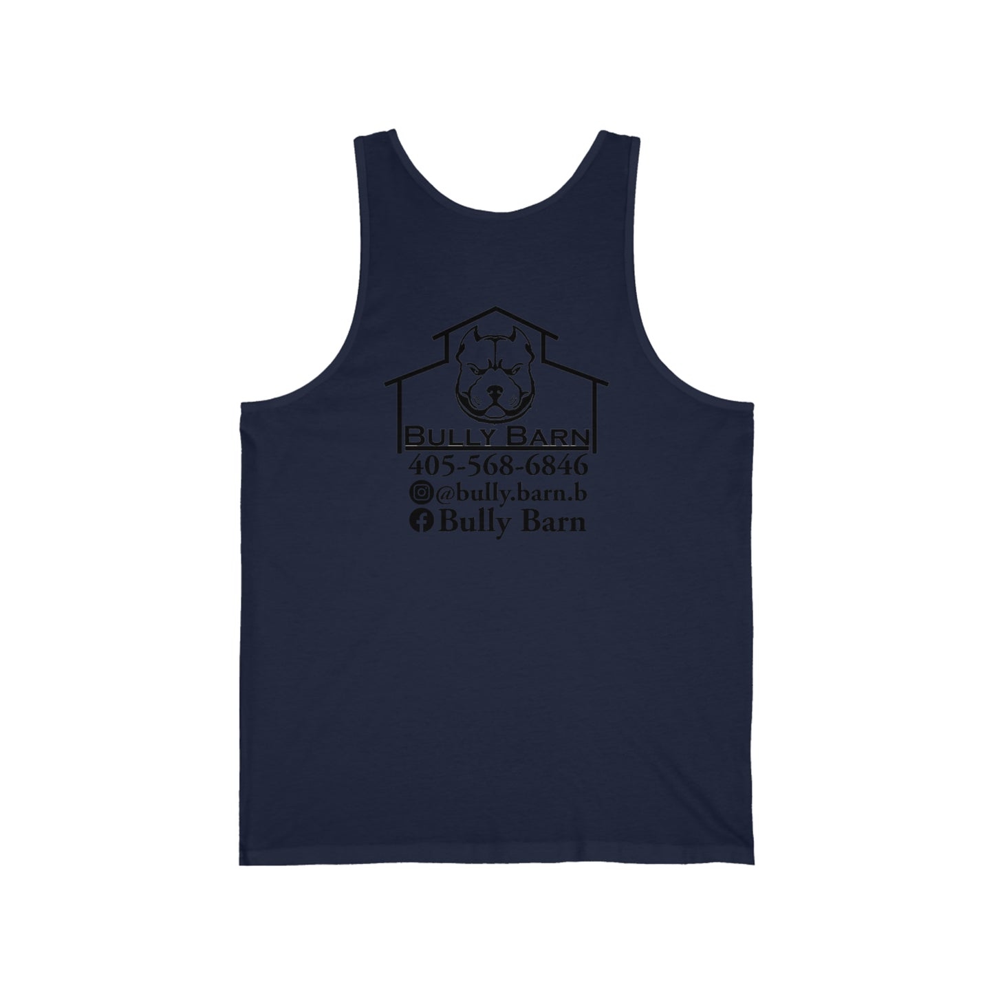 Bully Barn-black logo-Unisex Jersey Tank