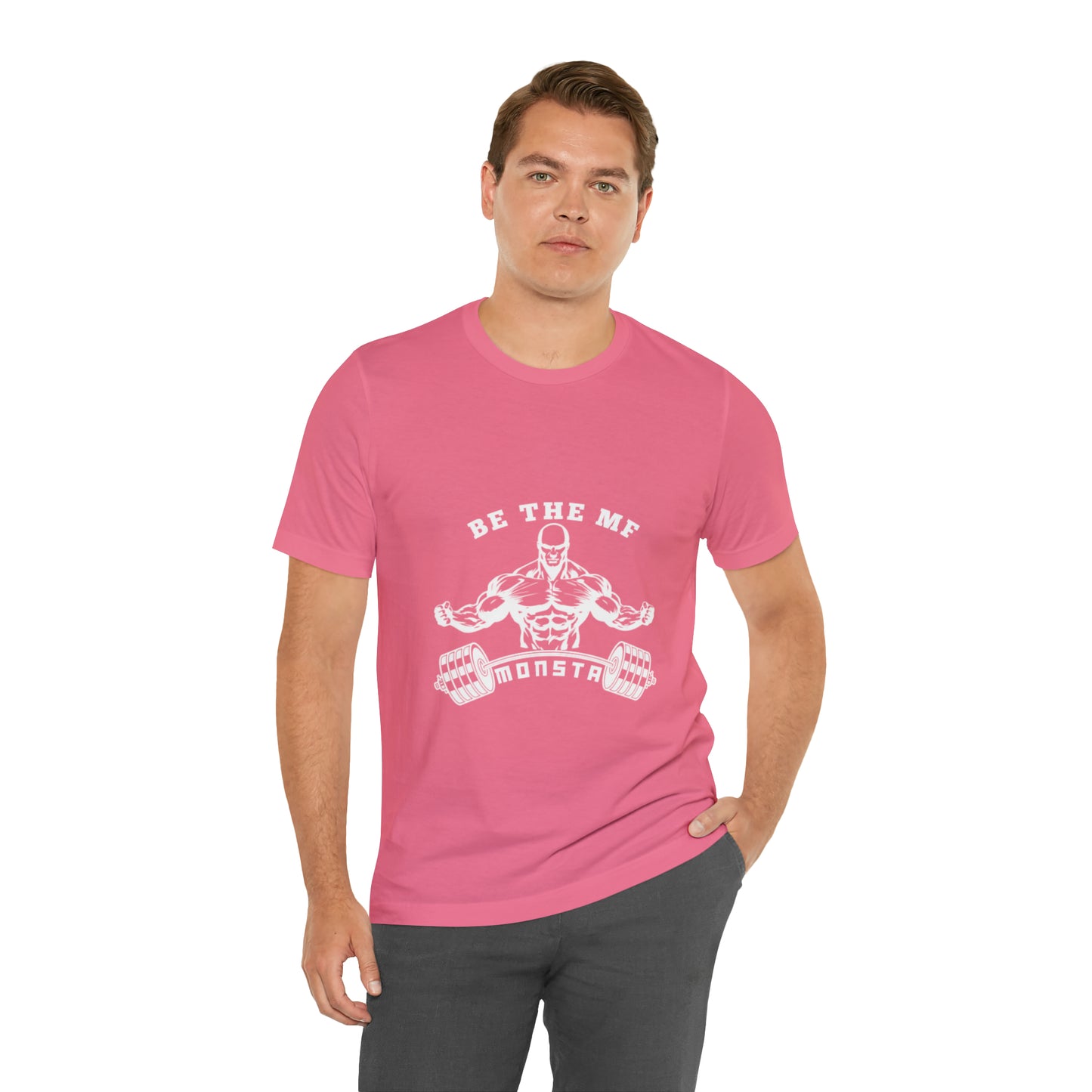 Be the MF MONSTA- White Logo- Unisex Jersey Short Sleeve Tee